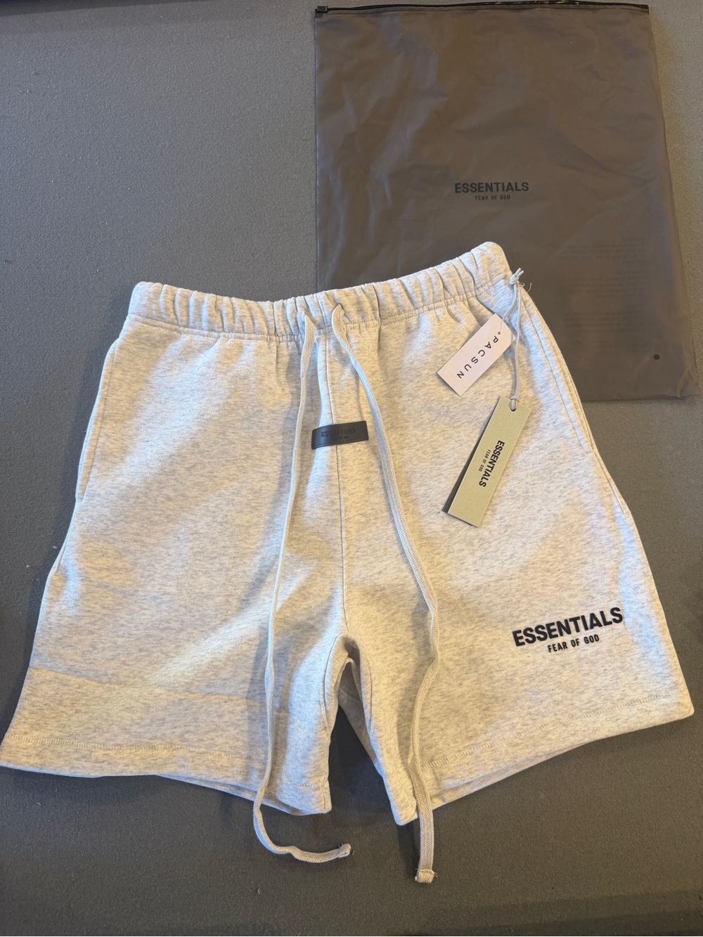 Essentials Fear of God Light Oatmeal Shorts